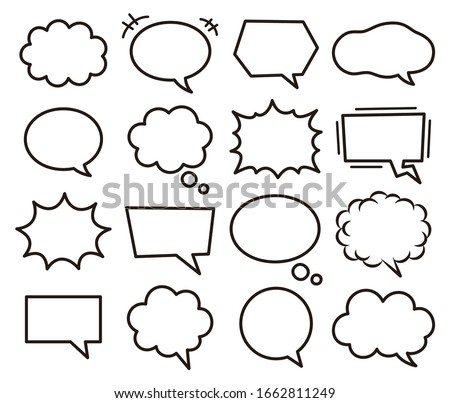 Set of various speech bubbles.