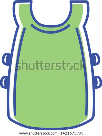 Vector Cartoon Training Vest Icon Illustration Isolated