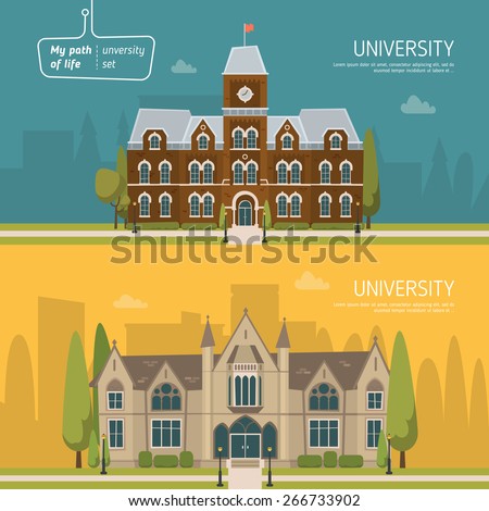 University building vector illustration