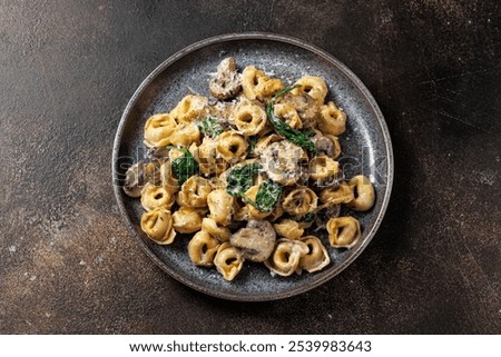 Similar – Image, Stock Photo Dumplings with mushroom sauce