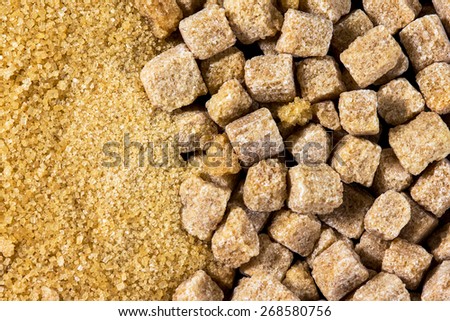 Brown sugar cubes background,  texture