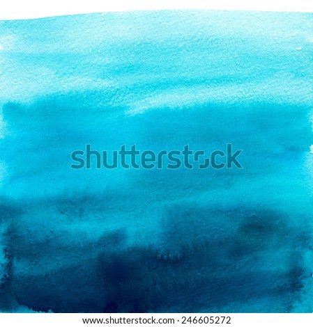 Watercolor blue gradient like the sky or sea water.