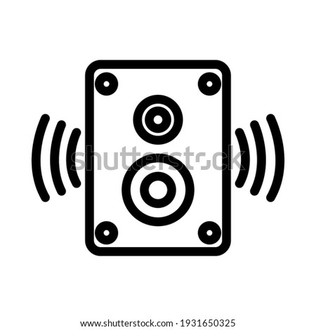Speaker, Music System, Audio Box, Sound System line icon. simple illustration. Editable stroke. Design template vector