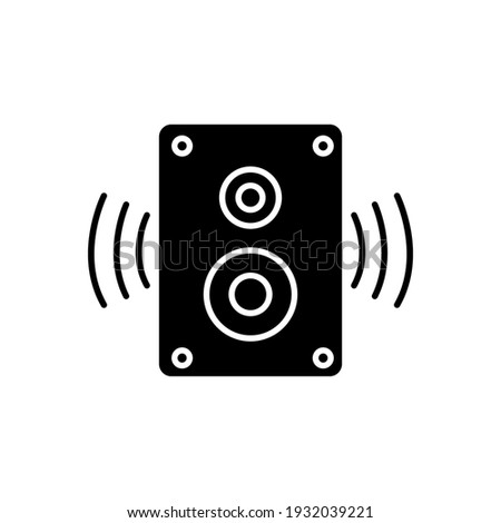 Speaker, Music System, Audio Box, Sound System icon. simple illustration. Editable stroke. Design template vector