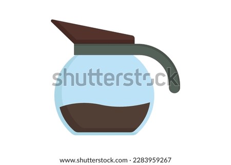Coffee pot icon illustration. icon related to coffee element. Flat icon style. Simple vector design editable