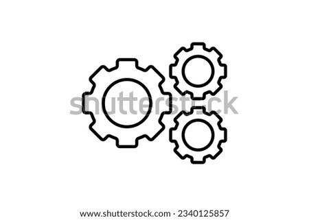 Configuration icon. icon related to gears, settings and configuration. line icon style. Simple vector design editable