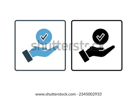 Agree Icon. Icon related to survey. solid icon style. Simple vector design editable