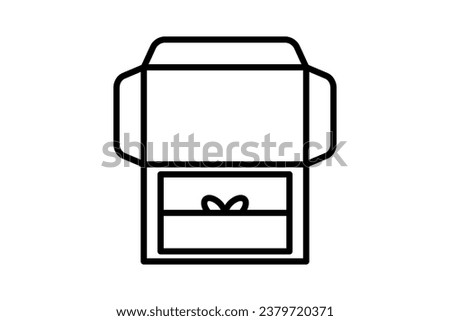 Unboxing experience. Icon related to Delivery. Suitable for web site design, app, user interfaces. Line icon style. Simple vector design editable