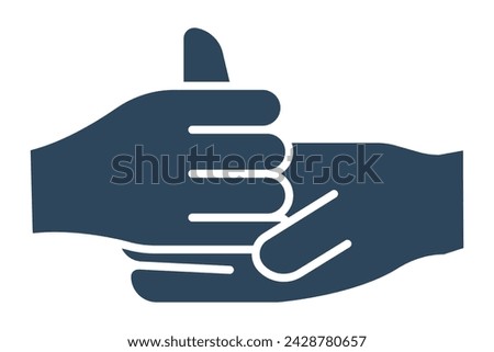 help sign language. symbol 'Help' sign in sign language with diverse hands, offering assistance. solid icon style. element illustration