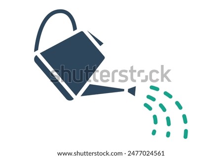 watering can icon. icon related to watering. line icon style. watering elements vector illustration