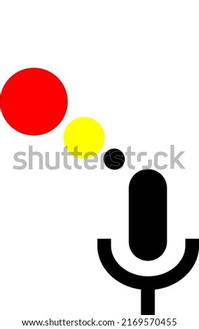 Voice search. Microphone icon for voice search and also the bubble sound. Vector Illustration.