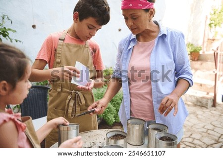 Similar – Image, Stock Photo Urban Gardening Self Support