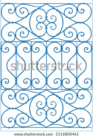 Tunisian traditional pattern for iron window