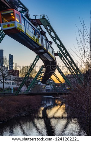 Similar – Image, Stock Photo over the Wupper City trip