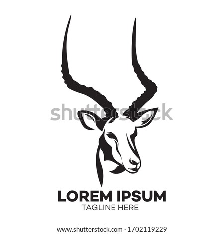 Antelope head vector illustration, good for brand logo and business logo design