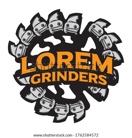 Stump Grinder vector illustration, perfect for stump grinding business logo design