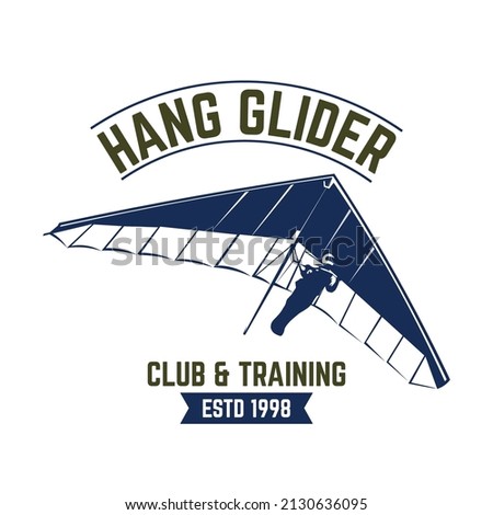 Hang gliding vector illustration design, perfect for tshirt design and training club