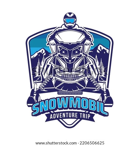 Snowmobil adventure vector illustration, perfect for tshirt and logo design