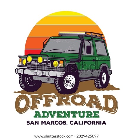 Off road vehicle vector illustration, good for off road club logo and t shirt design 