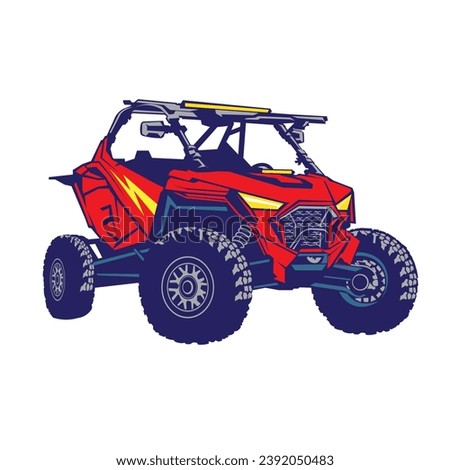 Buggy ATV  Adventure vector illustration, perfect for t shirt design and Buggy Shop and Rental logo	
