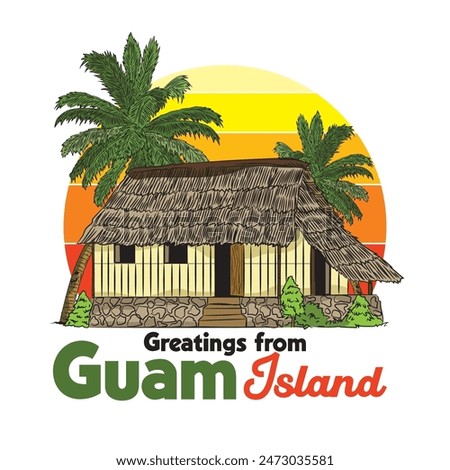 Guam Island Vector illustration, good for t shirt design