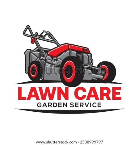 Lawn Mower vector illustration, perfect for Lawn Care company logo design