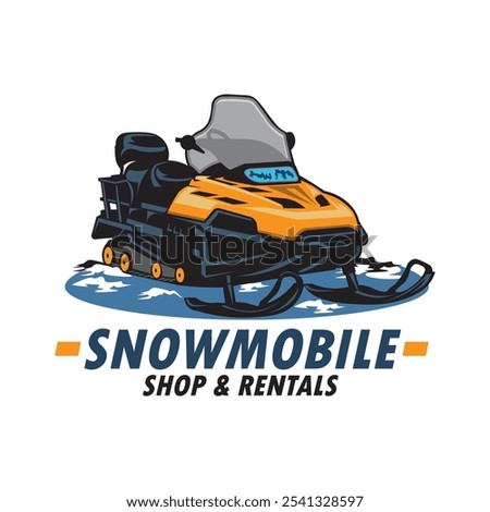 Snowmobile vector illustration, perfect for rental and shop logo also t shirt design