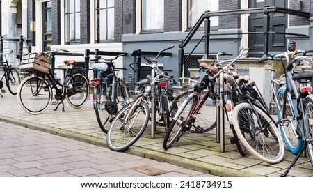 Similar – Image, Stock Photo bicycle parking Places