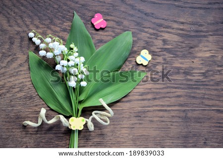 Lily of the valley /Background for text with lilies of the valley
