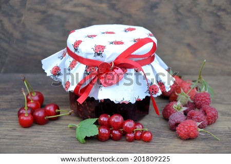 red fruit and red fruit jam
