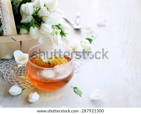 jasmine tea, background for text
