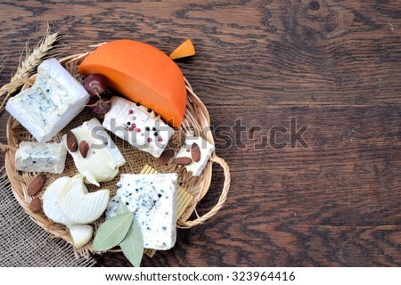 frame of cheese, background for text or logo,cooking concept