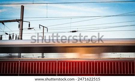 Similar – Foto Bild Bahnhof mit Oberleitung