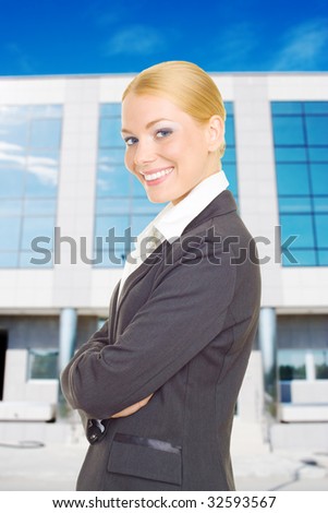Portrait of a young attractive business woman