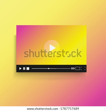 Media player Video interface and icons / play, pause and stop button icon /Media icon set. Vector pictograms for web, computer and mobile apps: play, pause