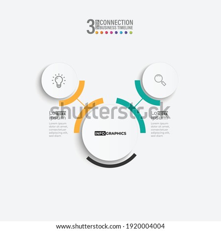 Main and  Sub-function on Business timeline info-graphics in Circle Chart Timeline Minimal on white background