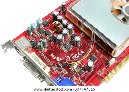 vga card /Computer graphic card on white background