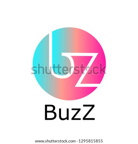 buzz logo icon with initial BZ letter, simple logo icon fashion company