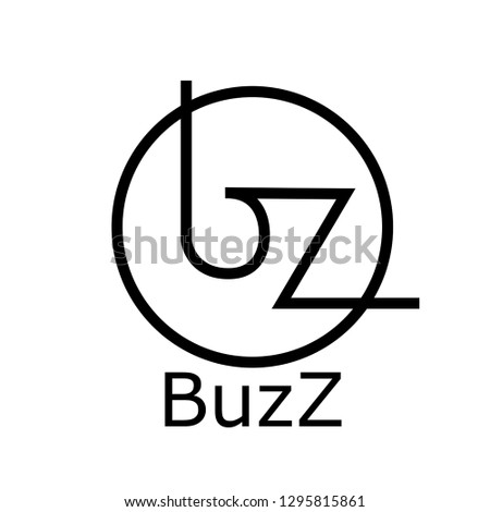 buzz logo icon with initial BZ letter, simple logo icon fashion company