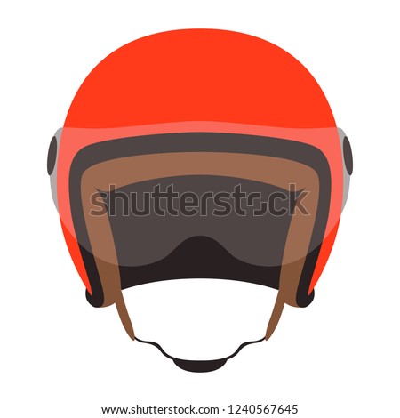 motorcycle helmet vector illustration ,flat style,front side
