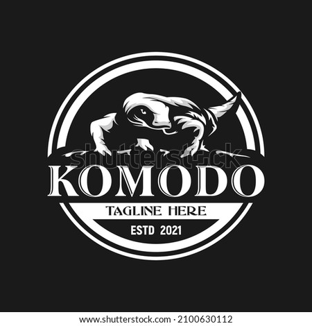 Komodo Logo Design Template Inspiration, Vector Illustration.