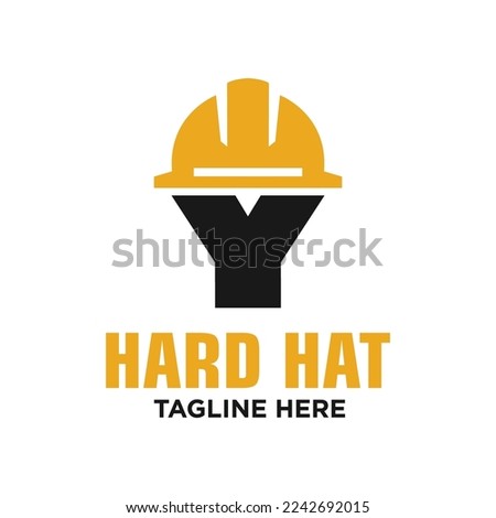Letter Y Hard Hat Logo Design Template Inspiration, Vector Illustration.
