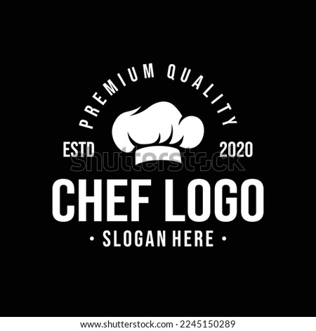 Chef Hat Logo Design Template Inspiration, Vector Illustration.