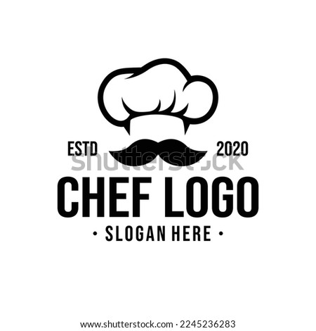 Chef Hat Logo Design Template Inspiration, Vector Illustration.