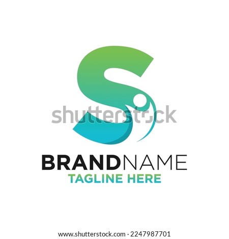 Letter S People Logo Design Template Inspiration, Vector Illustration.