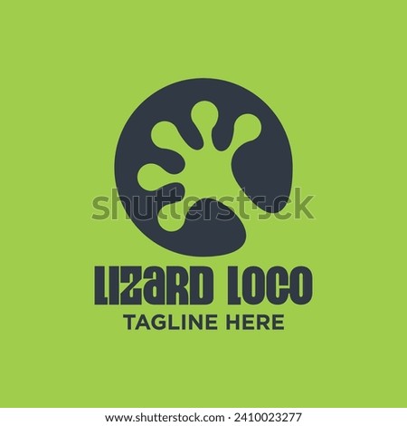 Lizard Logo. Gecko Logo. Chameleon Logo. Simple and Modern. Vector illustration
