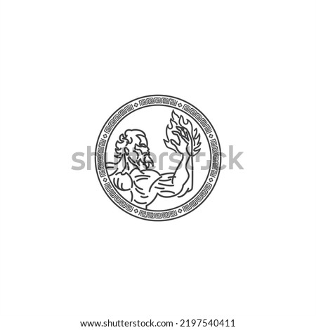 ancient greek god prometheus vector