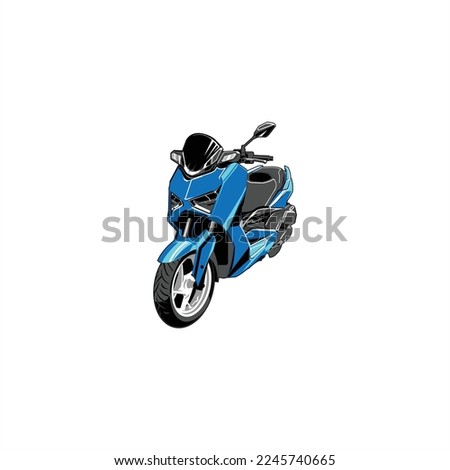 coolest nmax motorbike vector image, scooters 155 cc, motorcycle club, patch, nmax, den Scooter ausschalten, scooter, cool helmet, t-shirt design,  Motorradfahrer, motorrijder, motard