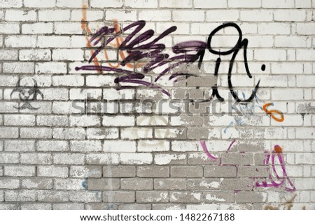 Similar – Foto Bild Fassade mit einem Grafitti 5 Döner bitte