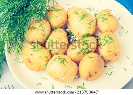 vintage photo of young jacket potatoes